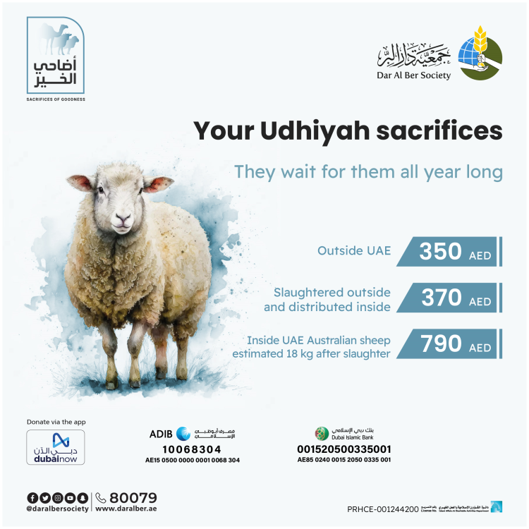 14,000 sacrifices: Dar Al Ber targets 159,000 beneficiaries of the sacrifice project in 15 countries 